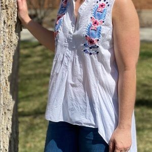 Anthropologie embroidered top by Tiny.